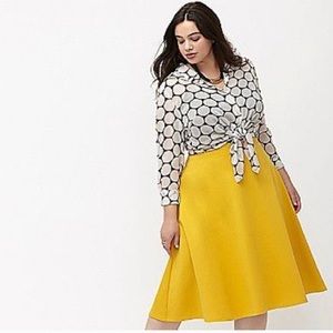 Mustard Yellow Lane Bryant Circle Skirt